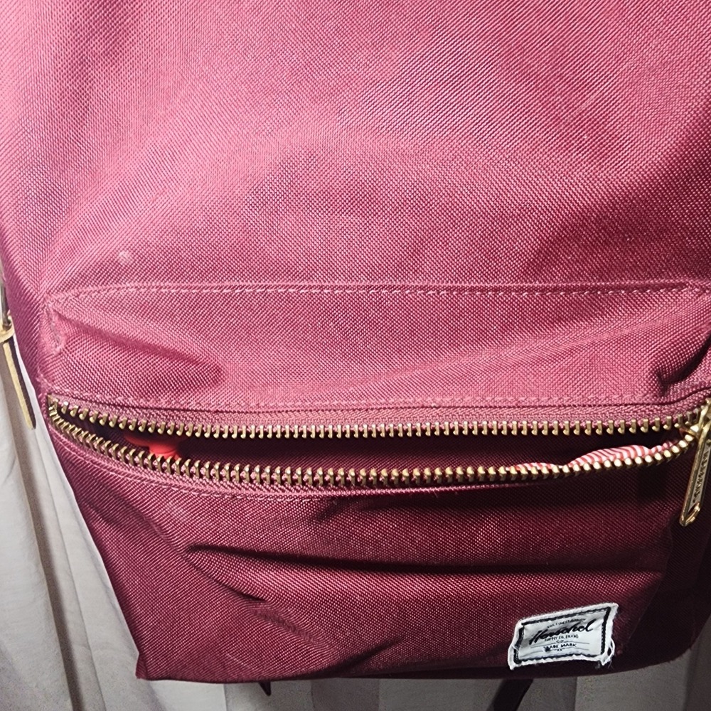 Herschel Supply Settlement Backpack Maroon/Burgundy Laptop Preowned Unisex 15" - Picture 9 of 16